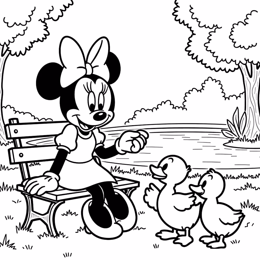 Minnie para colorir — desenho para imprimir