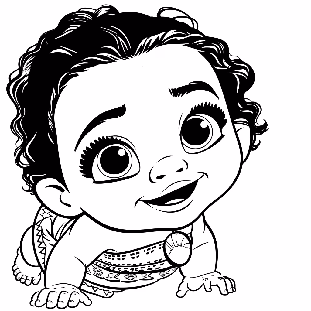 Moana para colorir — desenho para imprimir