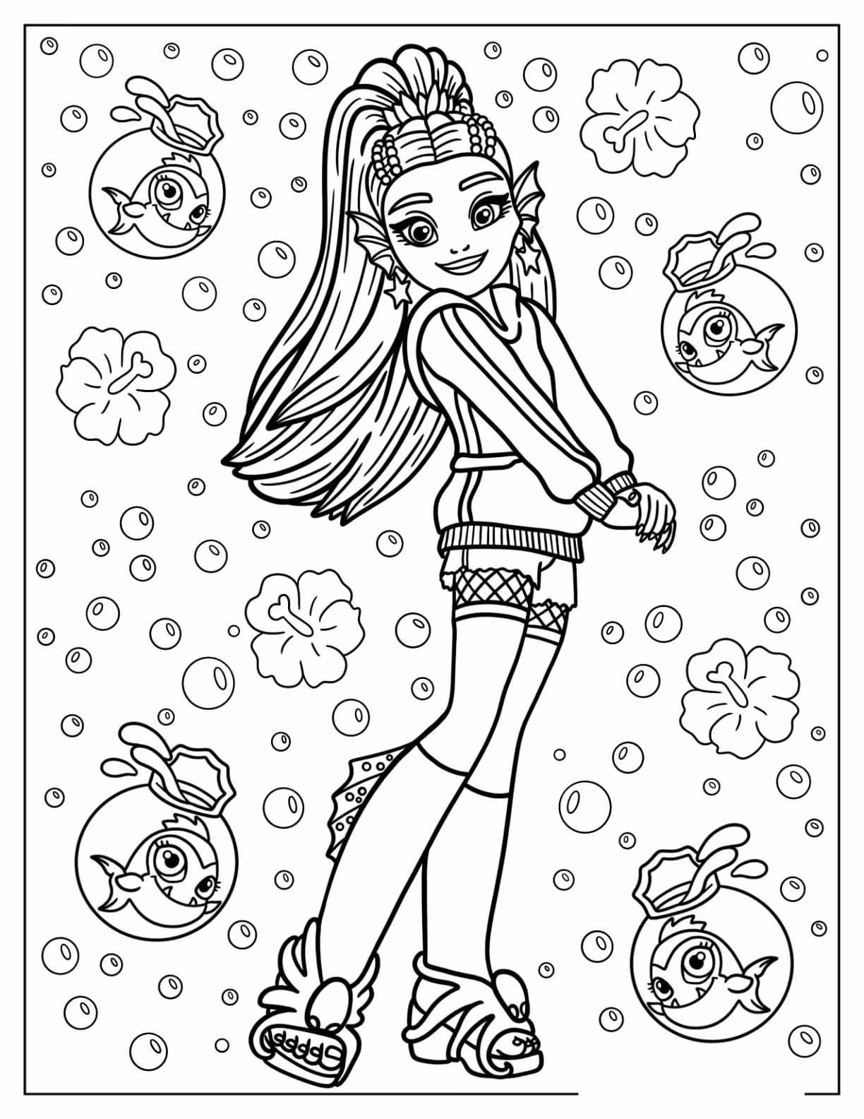 Monster high para colorir — desenho para imprimir