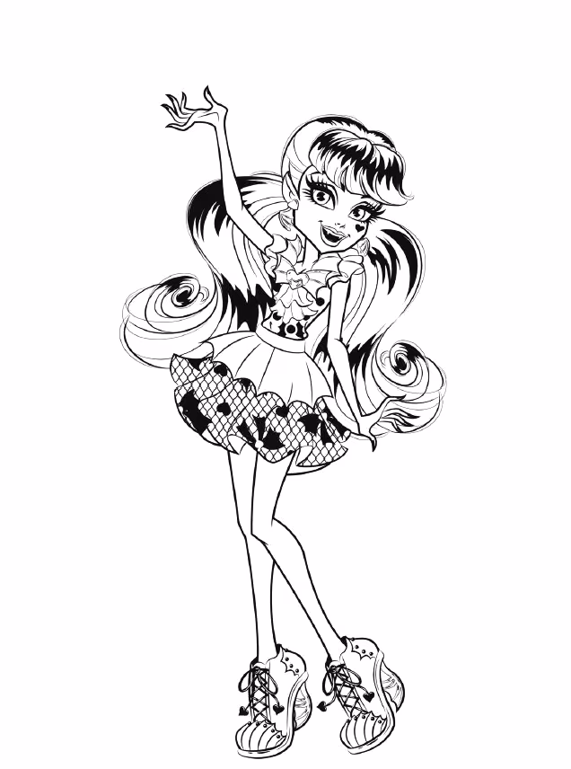 Monster high para colorir — desenho para imprimir