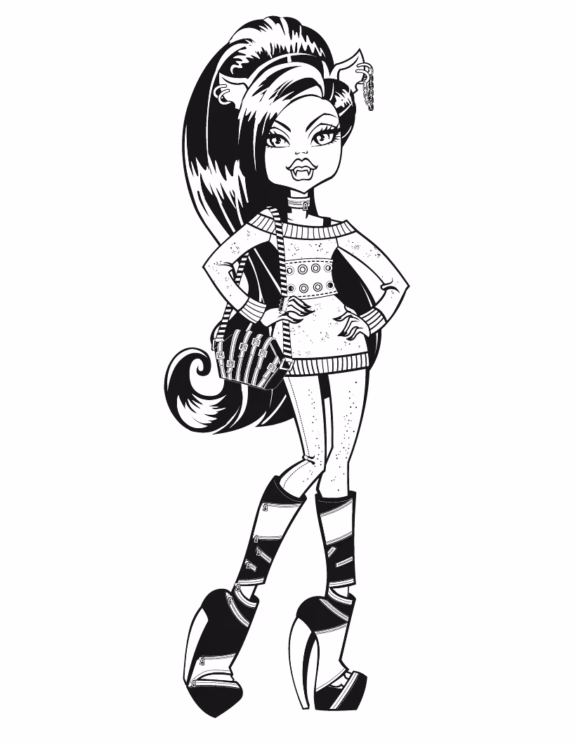 Monster high para colorir — desenho para imprimir
