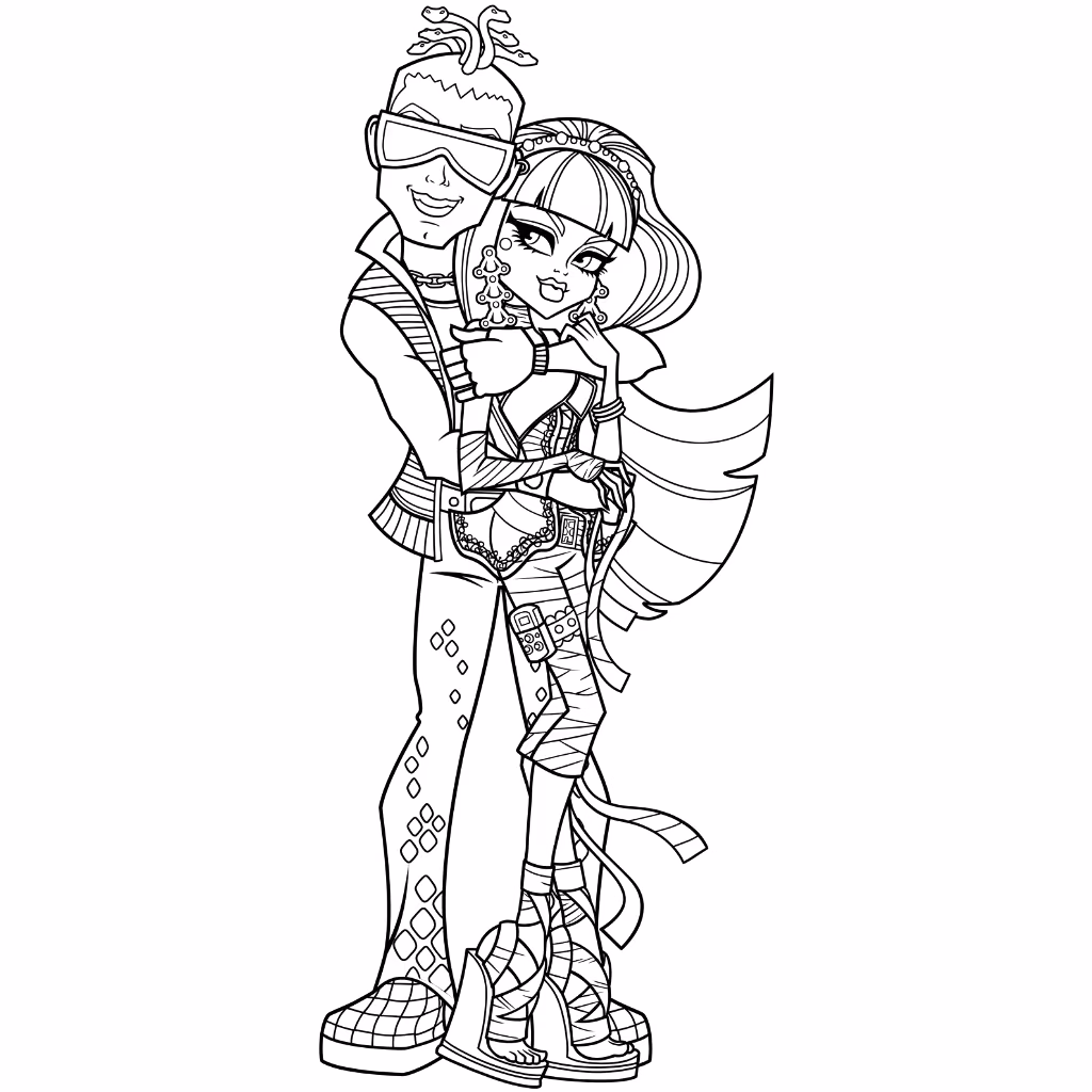 Monster high para colorir — desenho para imprimir
