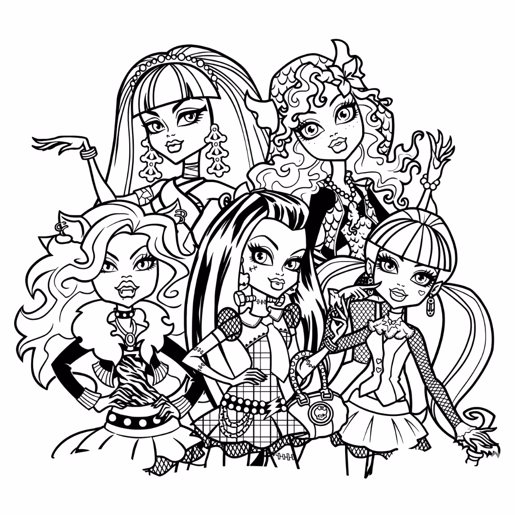 Monster high para colorir — desenho para imprimir