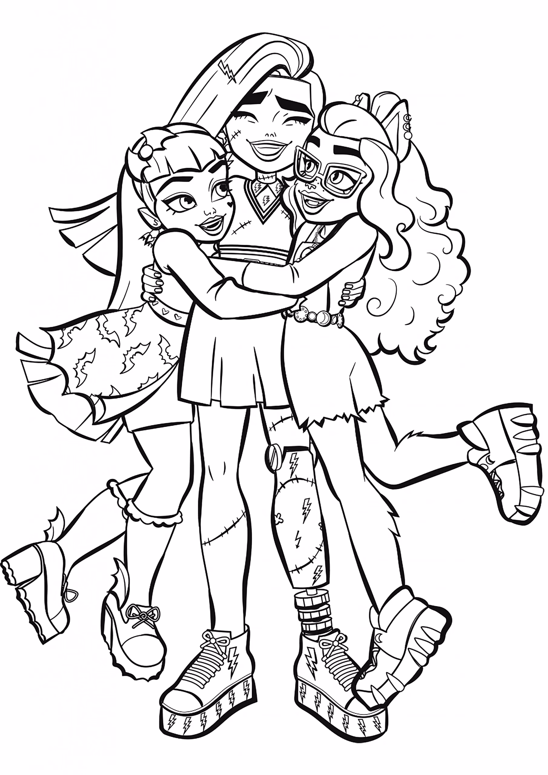 Monster high para colorir — desenho para imprimir