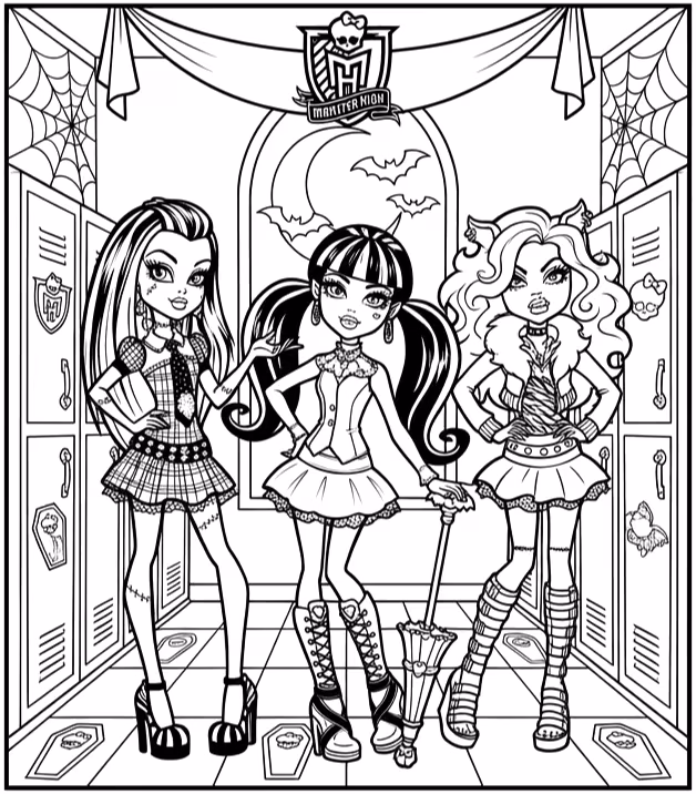 Monster high para colorir — desenho para imprimir