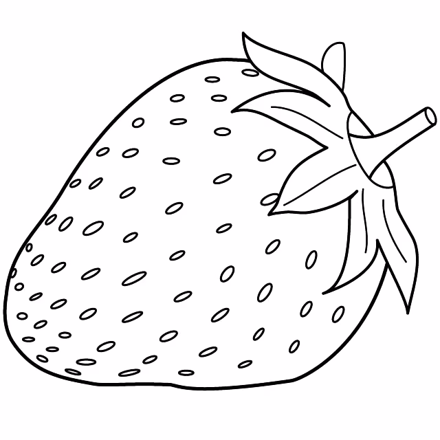 Morango para colorir — desenho para imprimir