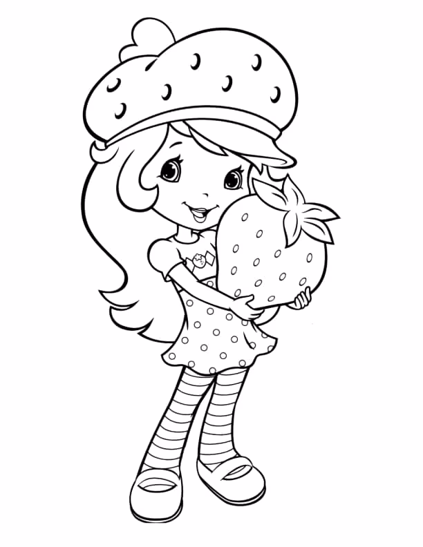 Moranguinho para colorir — desenho para imprimir