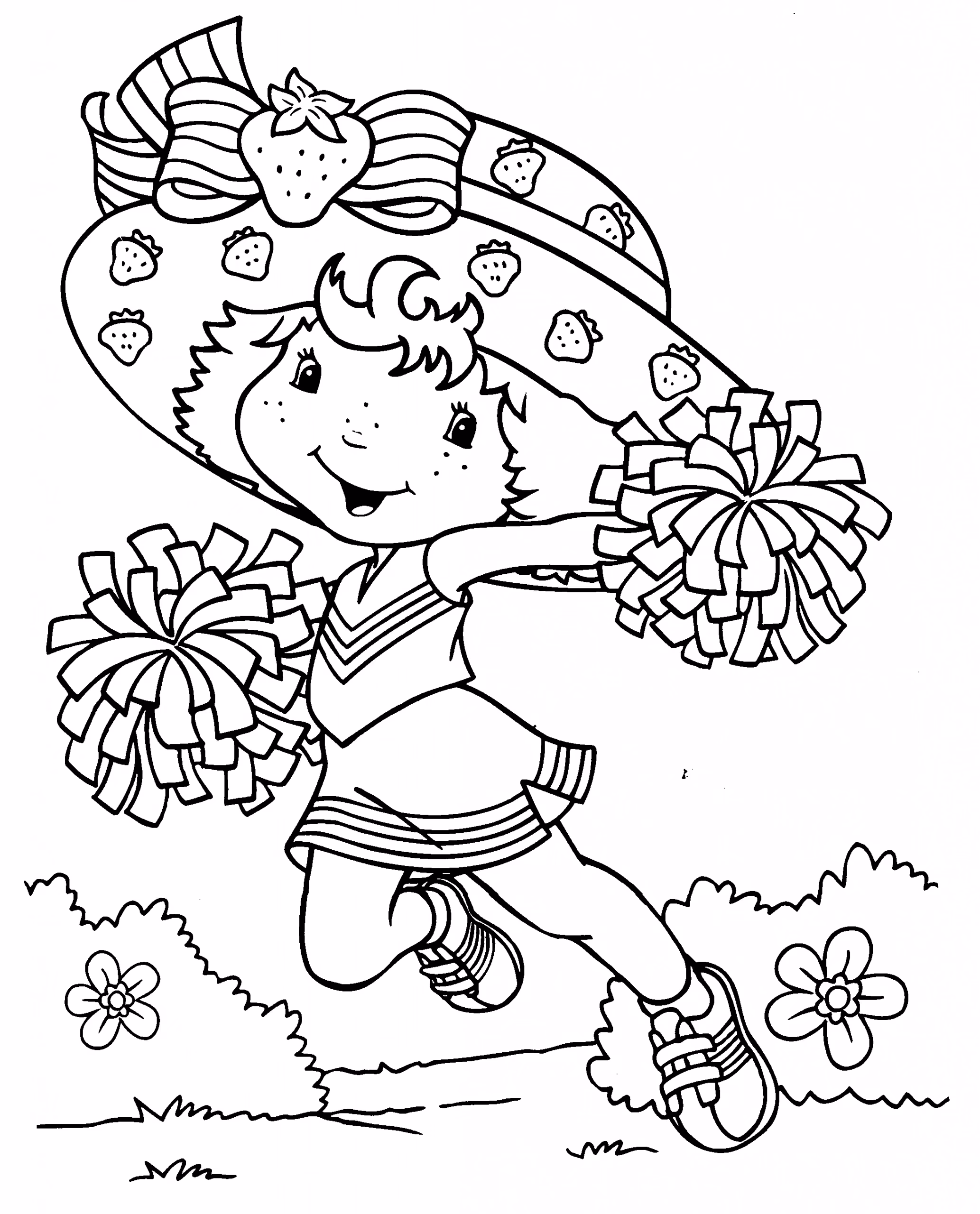 Moranguinho para colorir — desenho para imprimir