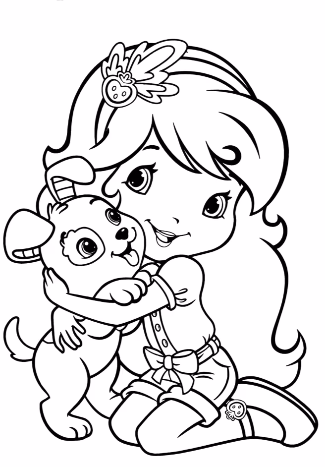 Moranguinho para colorir — desenho para imprimir