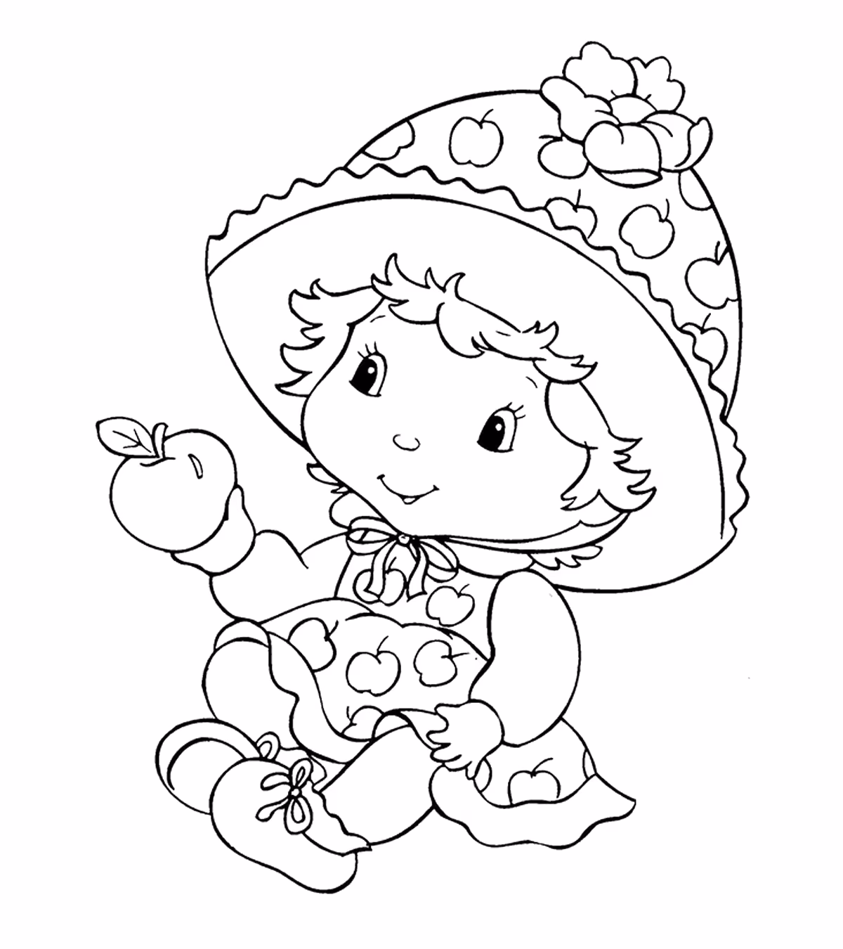 Moranguinho para colorir — desenho para imprimir