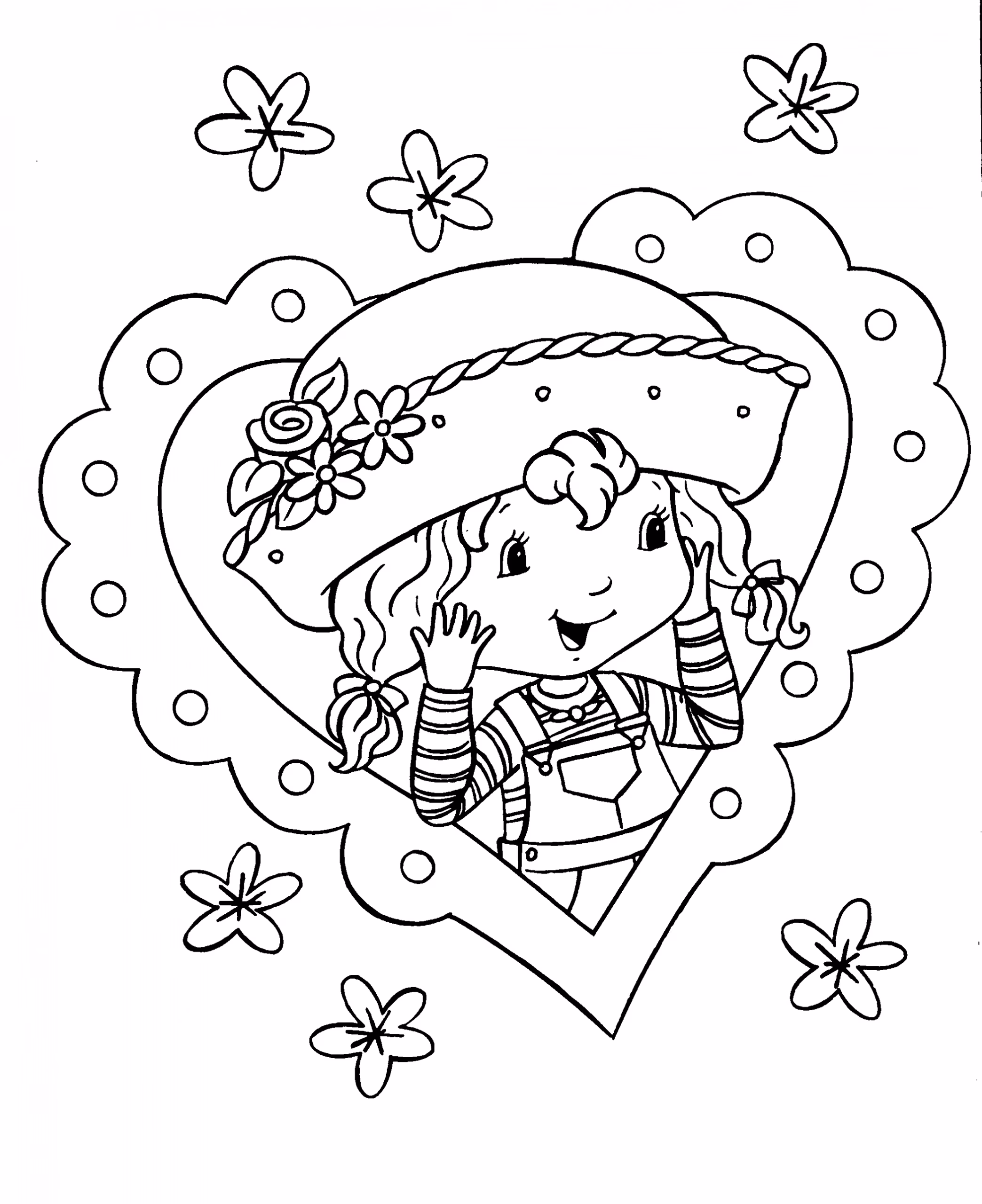 Moranguinho para colorir — desenho para imprimir