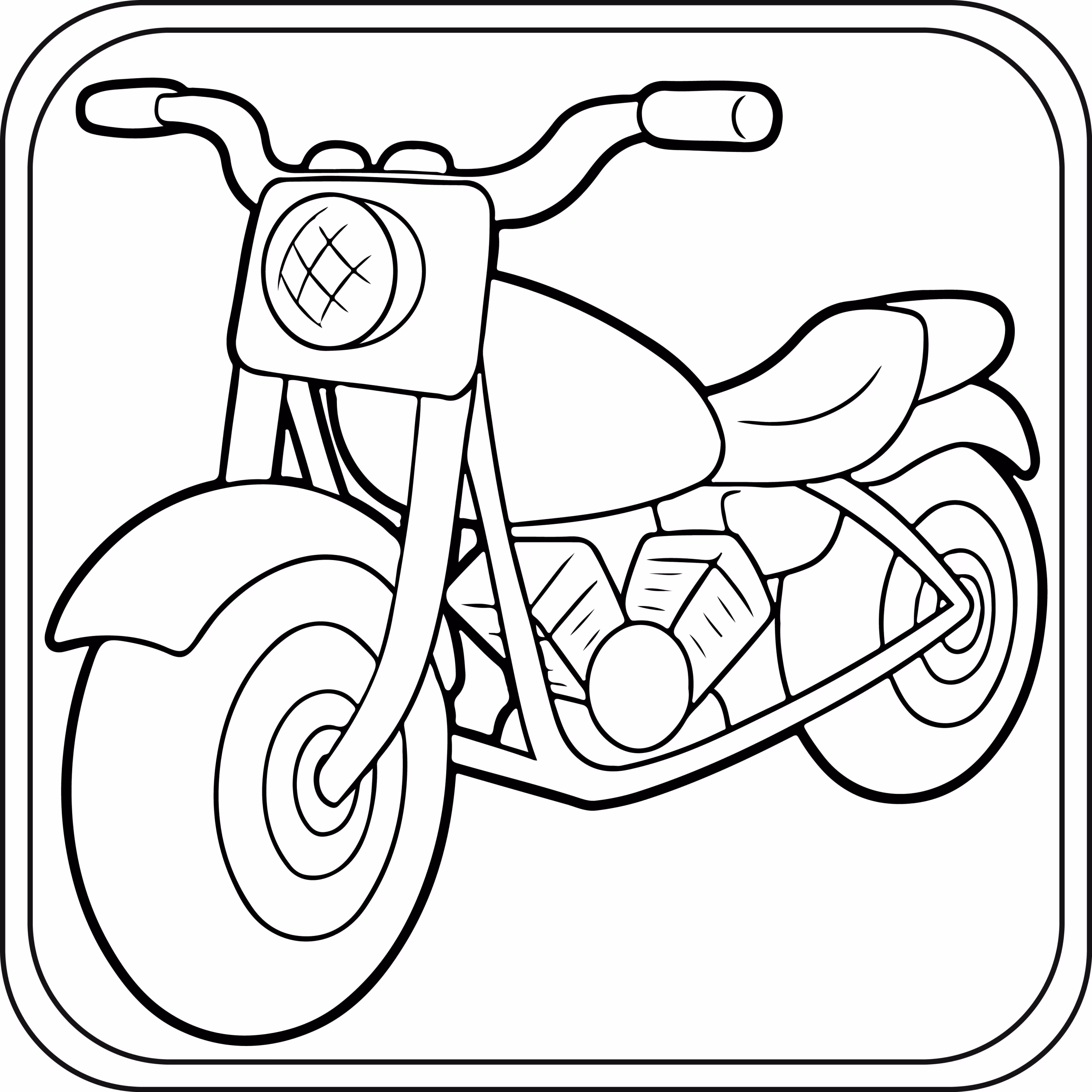 Motos para colorir — desenho para imprimir