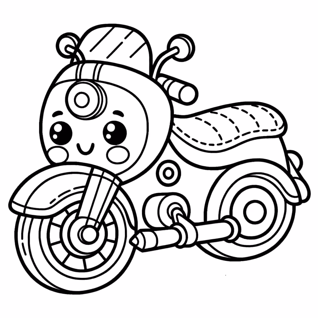 Motos para colorir — desenho para imprimir