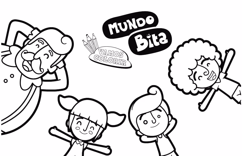 Mundo bita para colorir — desenho para imprimir