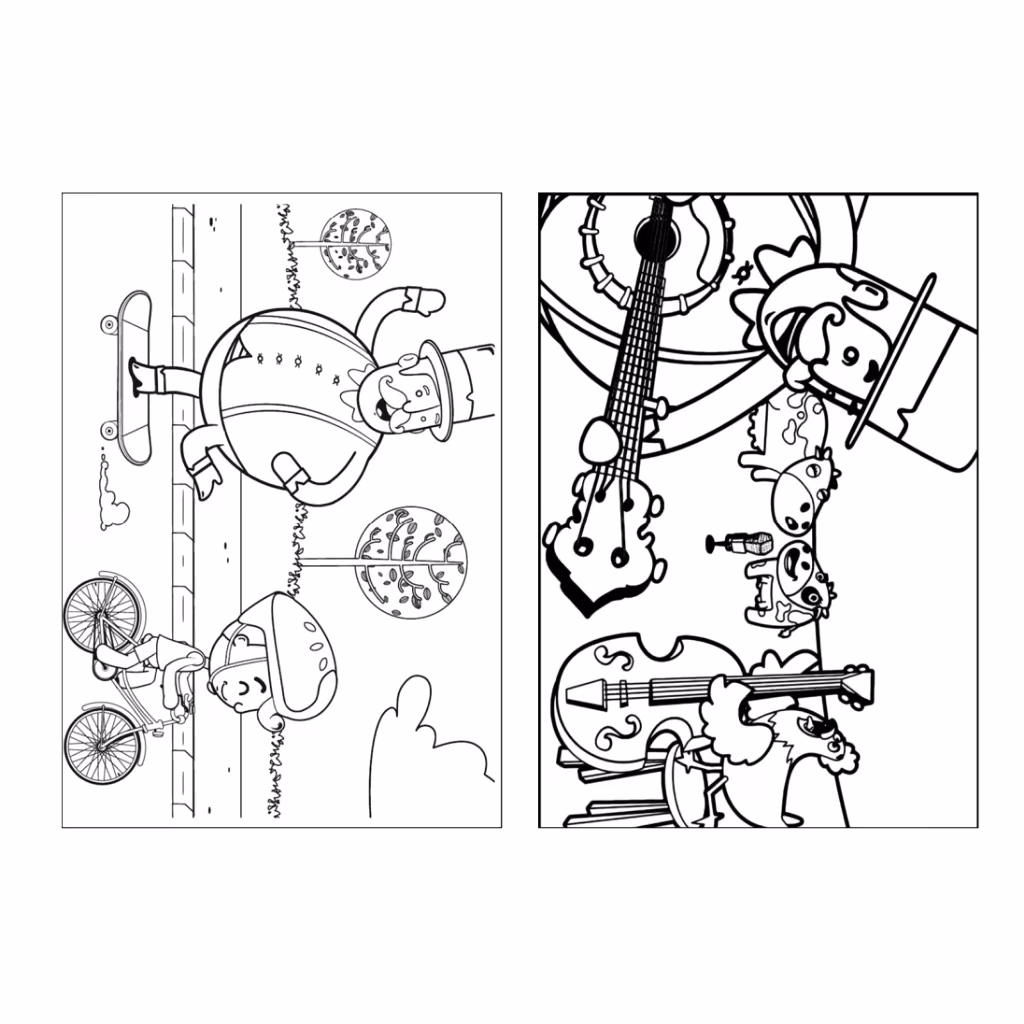 Mundo bita para colorir — desenho para imprimir