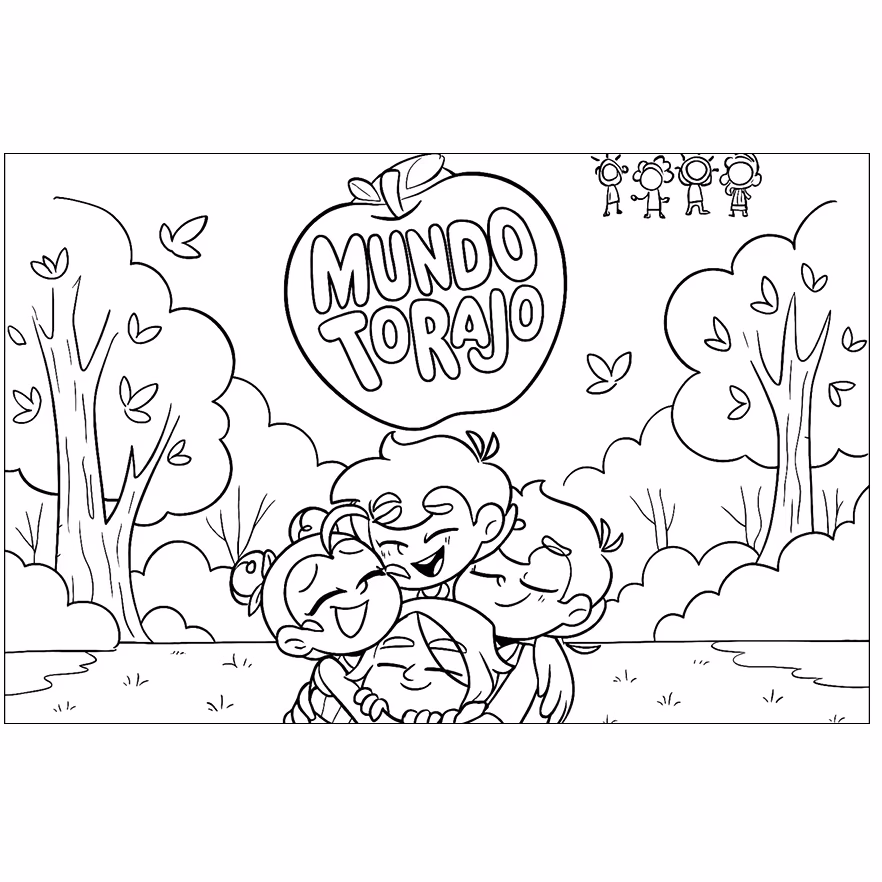 Mundo torajo para colorir — desenho para imprimir