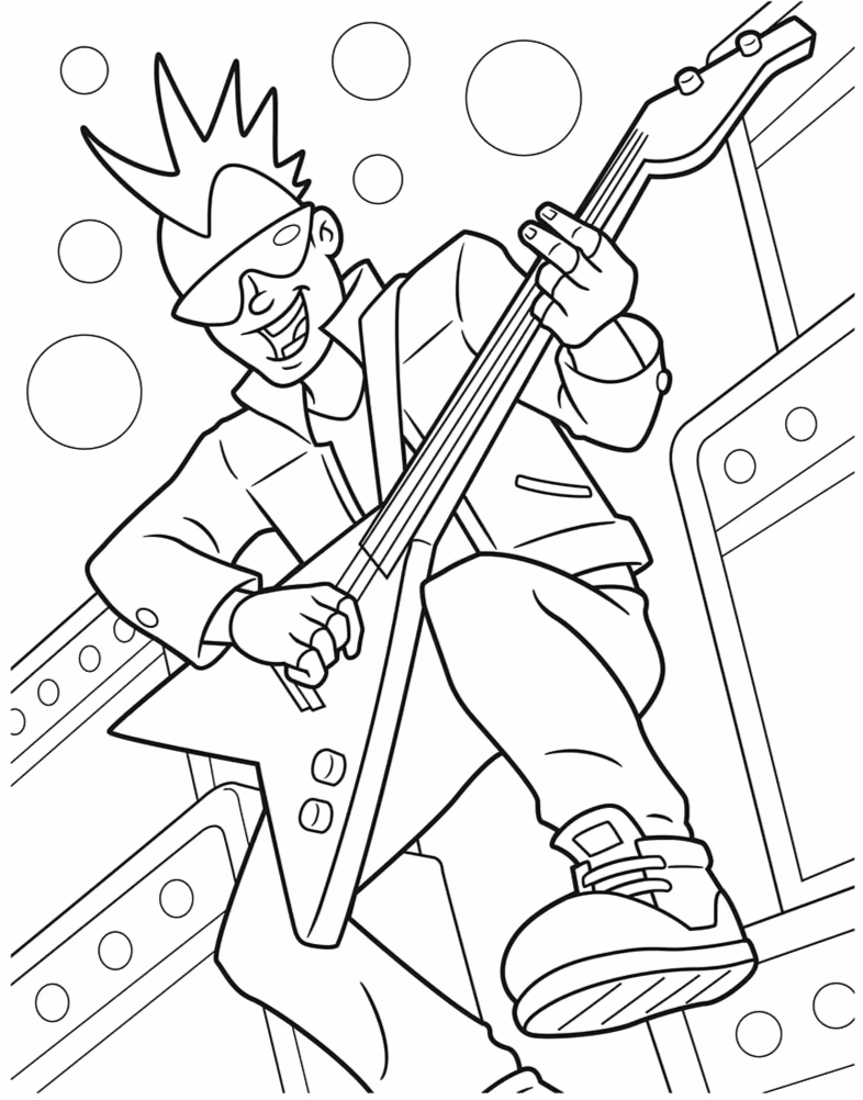Musica para colorir — desenho para imprimir
