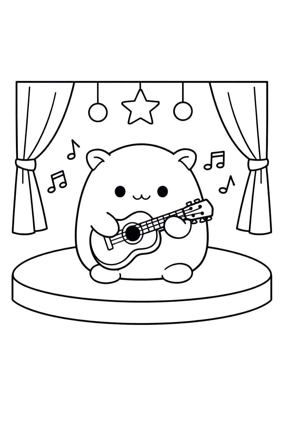 Musica para colorir — desenho para imprimir