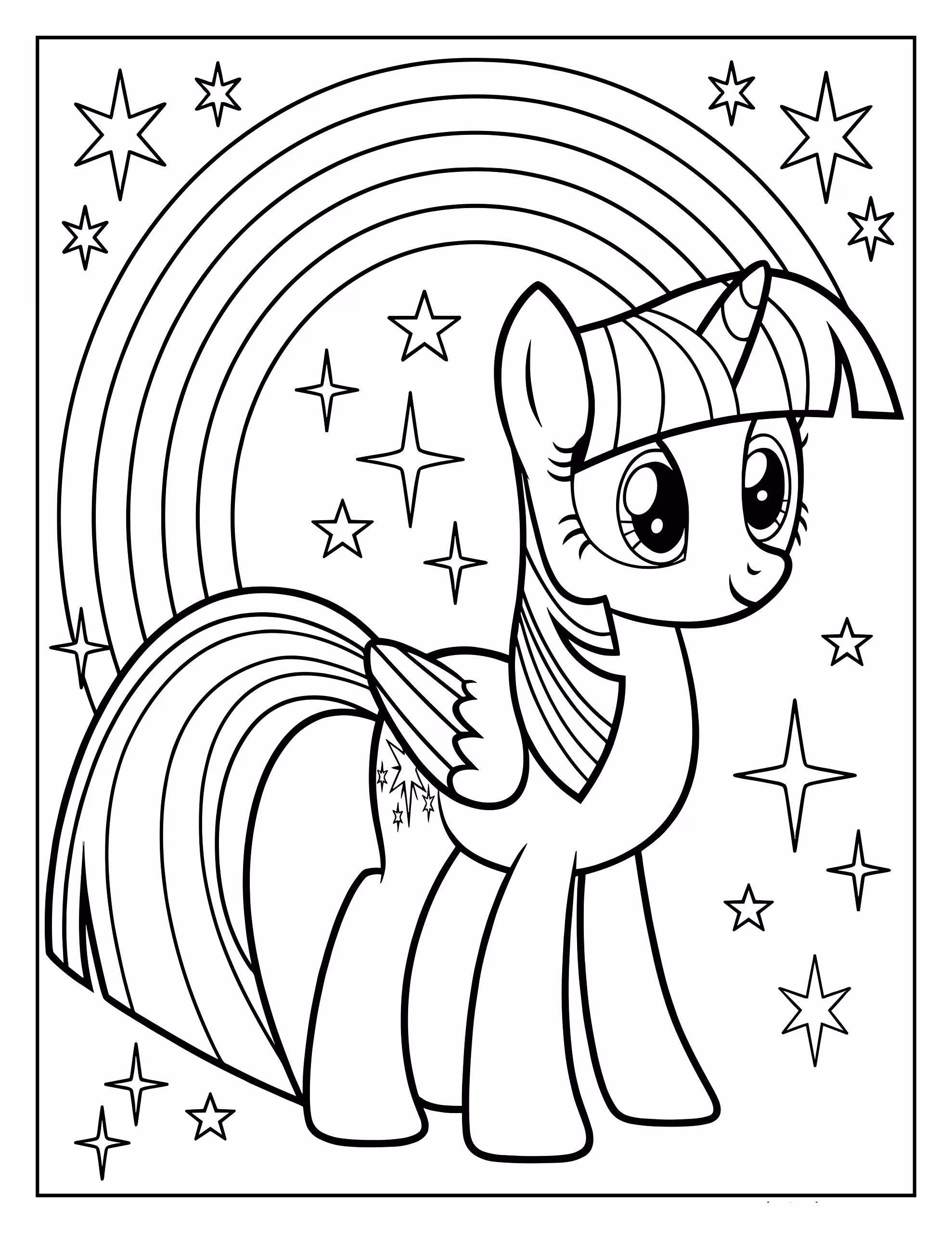 My little pony para colorir — desenho para imprimir