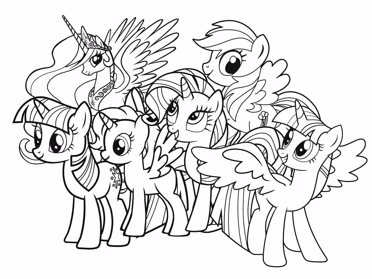 My little pony para colorir — desenho para imprimir