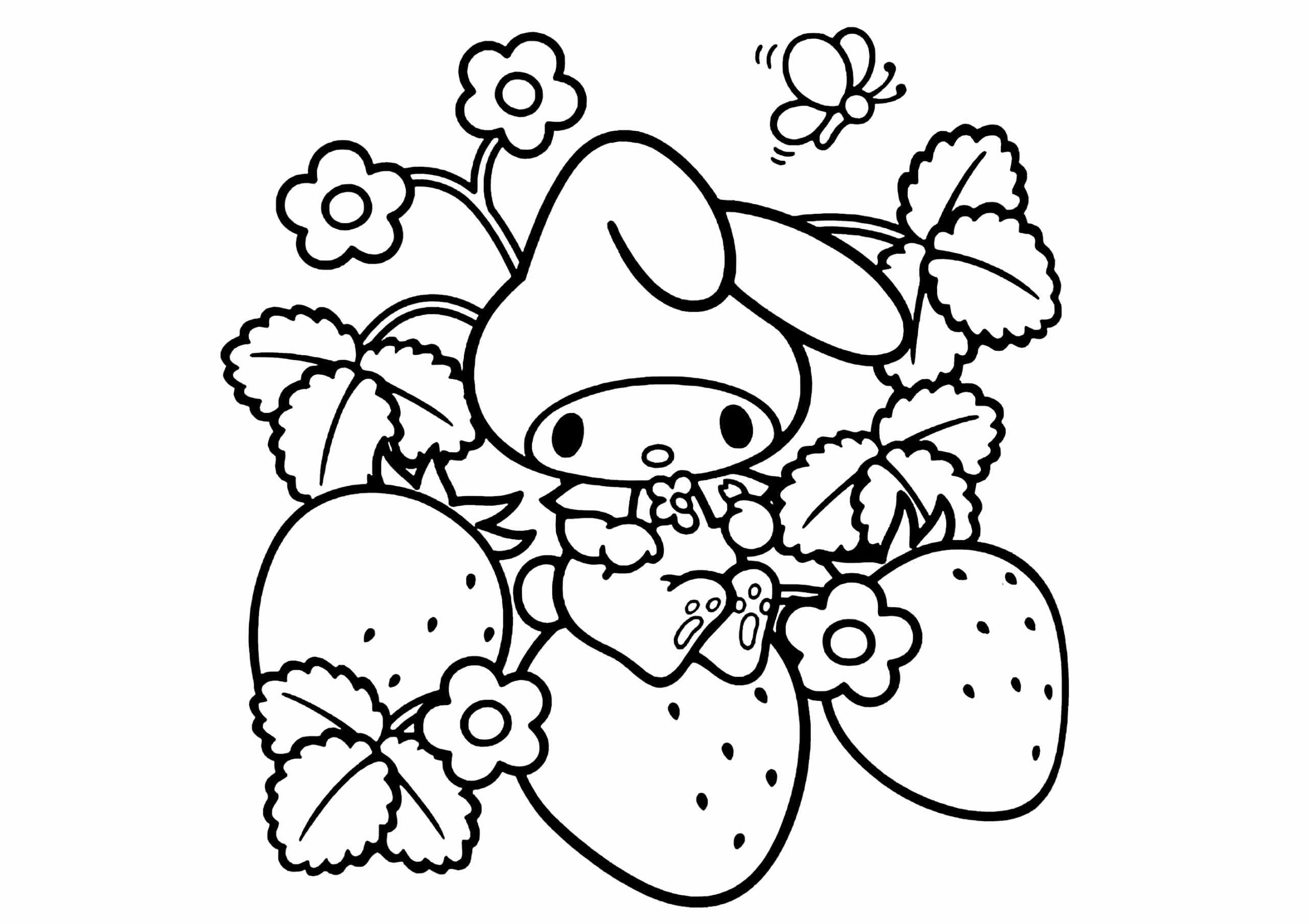 My melody para colorir — desenho para imprimir