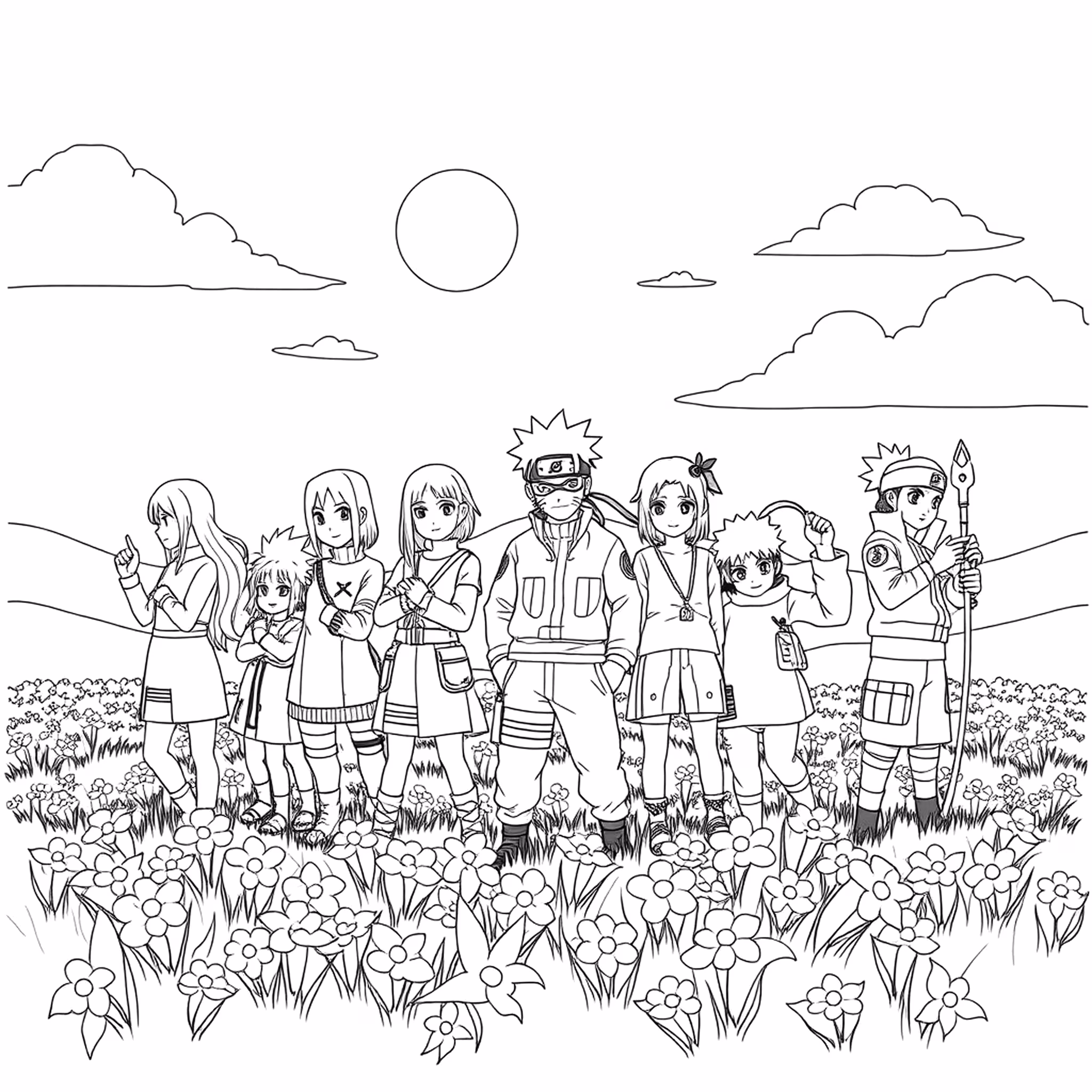 Naruto para colorir — desenho para imprimir