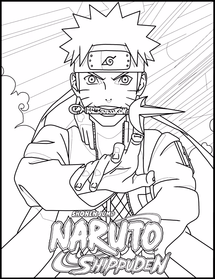 Naruto para colorir — desenho para imprimir