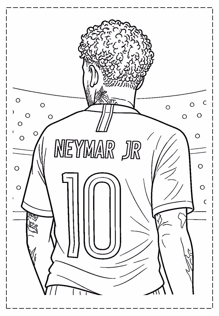 Neymar para colorir — desenho para imprimir