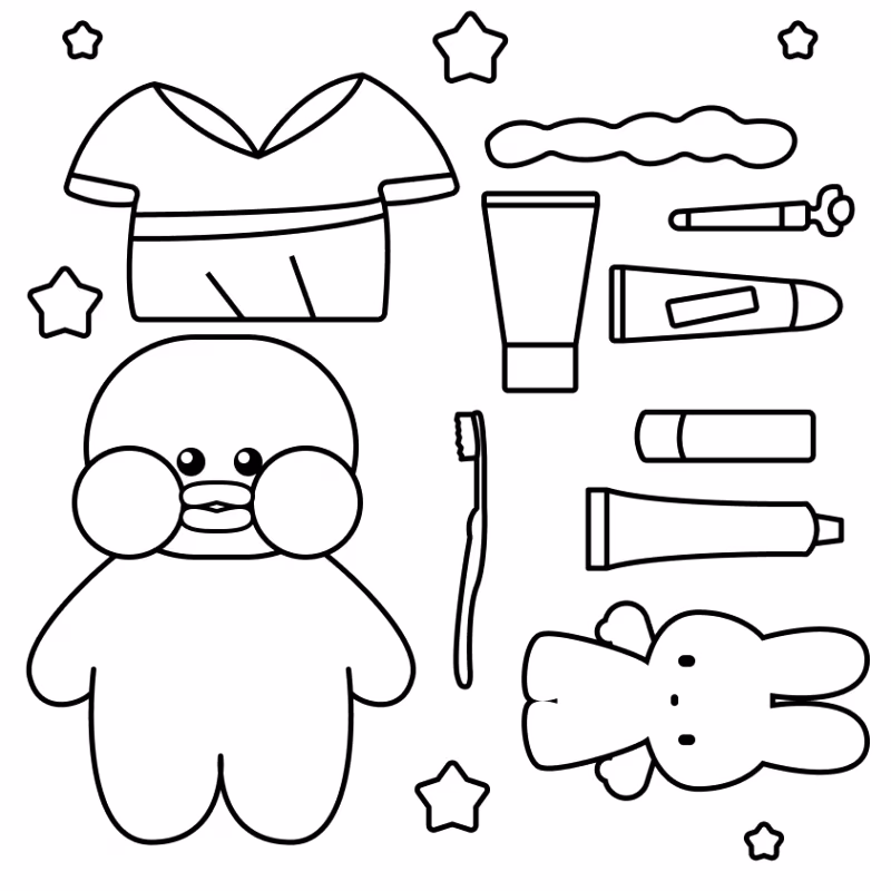 Paper duck para colorir — desenho para imprimir