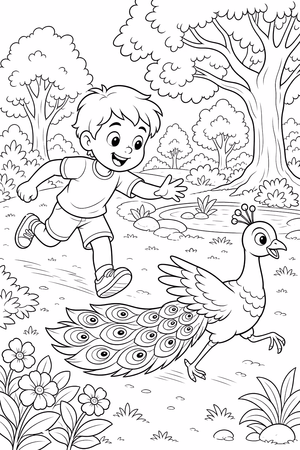 Pavao para colorir — desenho para imprimir