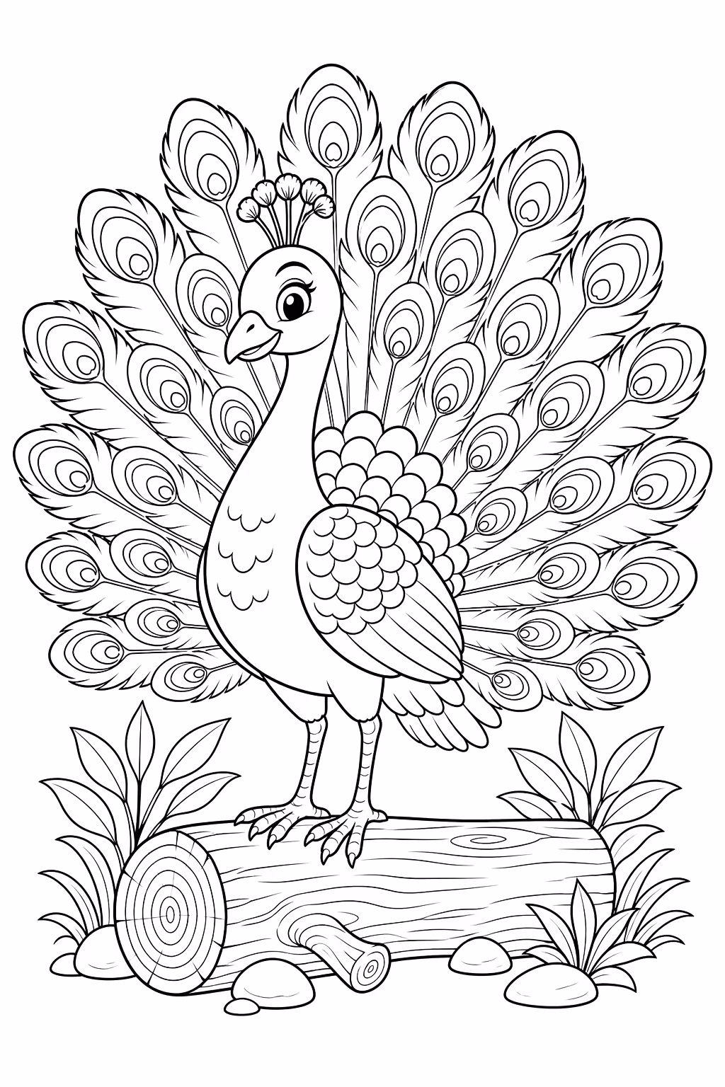 Pavao para colorir — desenho para imprimir