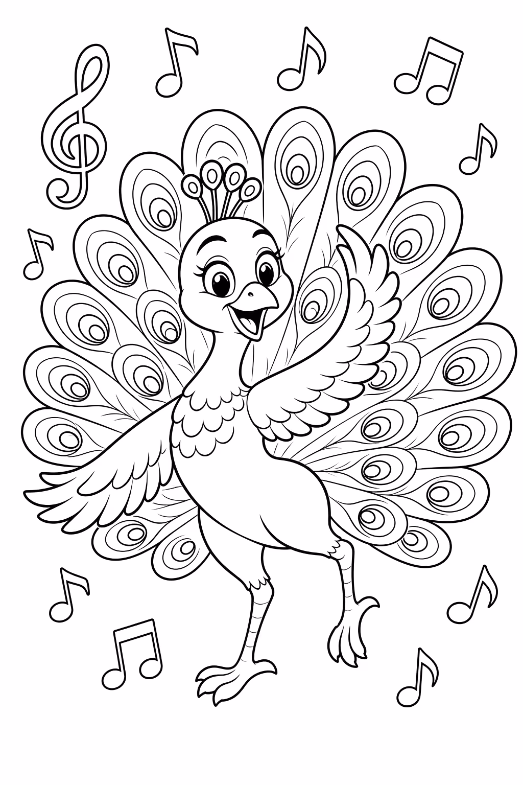 Pavao para colorir — desenho para imprimir