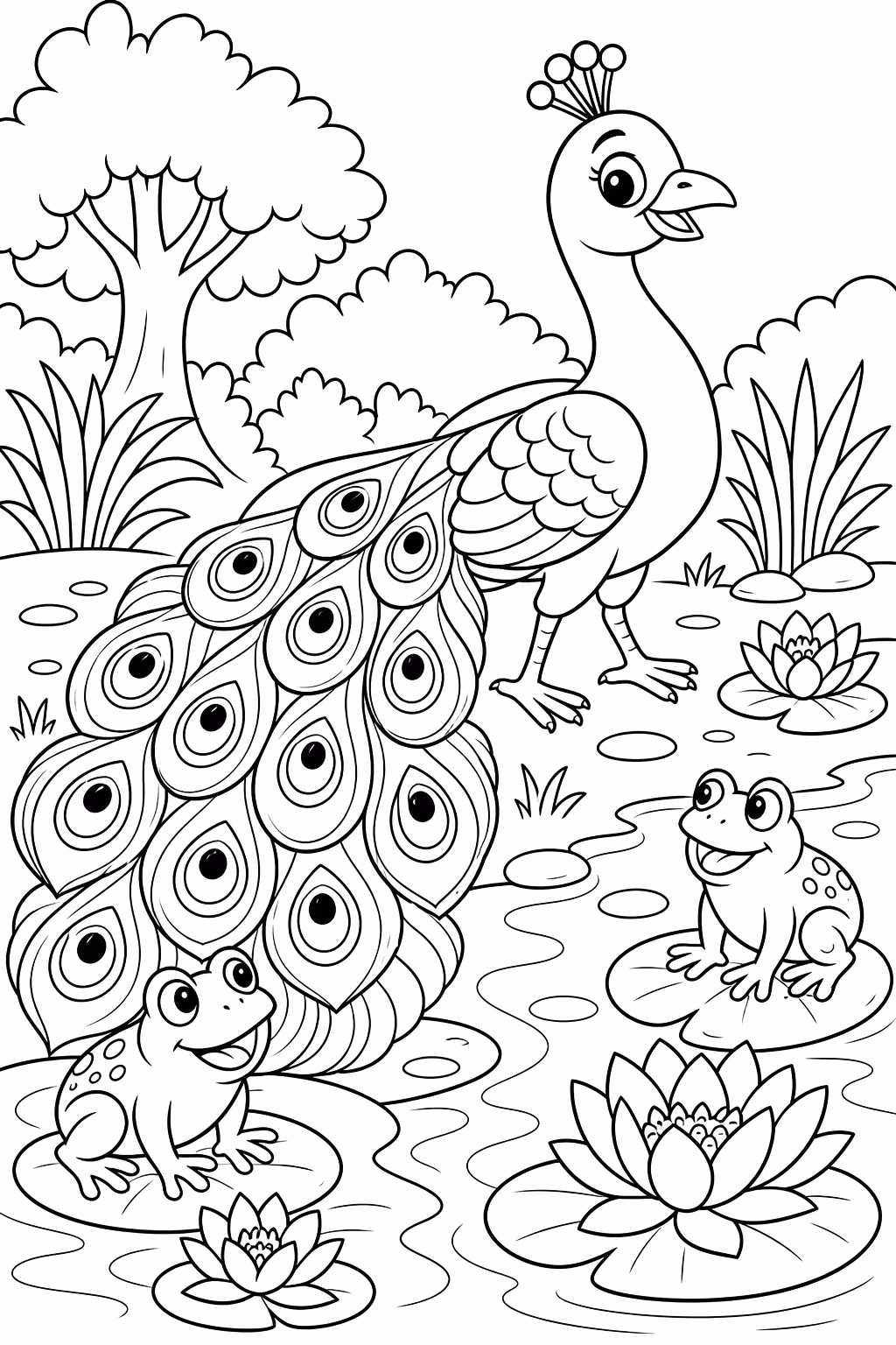Pavao para colorir — desenho para imprimir
