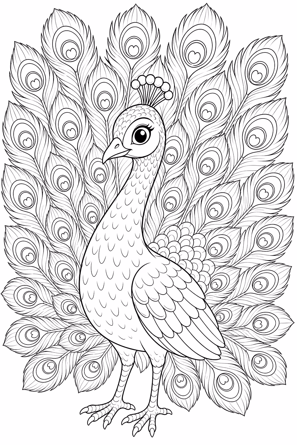 Pavao para colorir — desenho para imprimir