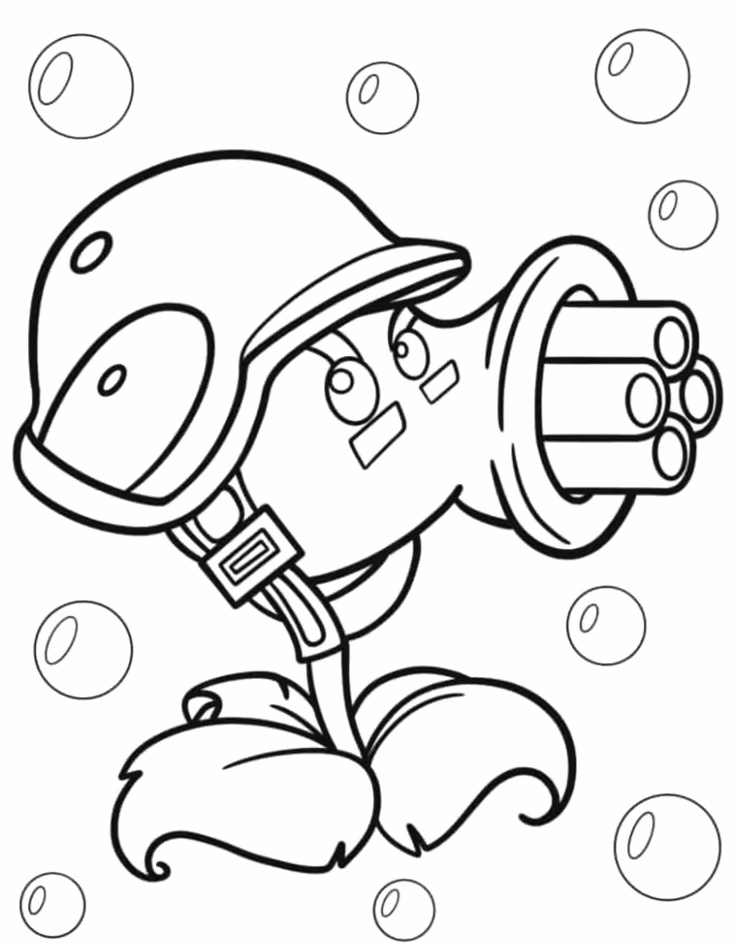 Plants vs zombies para colorir — desenho para imprimir