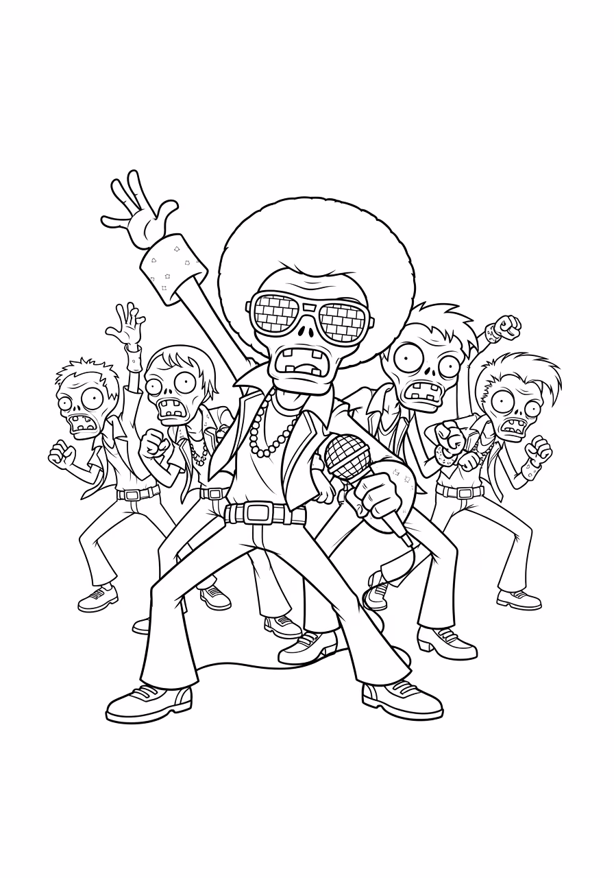 Plants vs zombies para colorir — desenho para imprimir