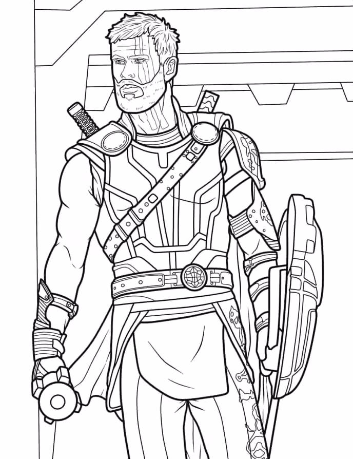 Thor para colorir — desenho para imprimir