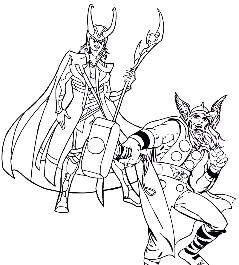 Thor para colorir — desenho para imprimir