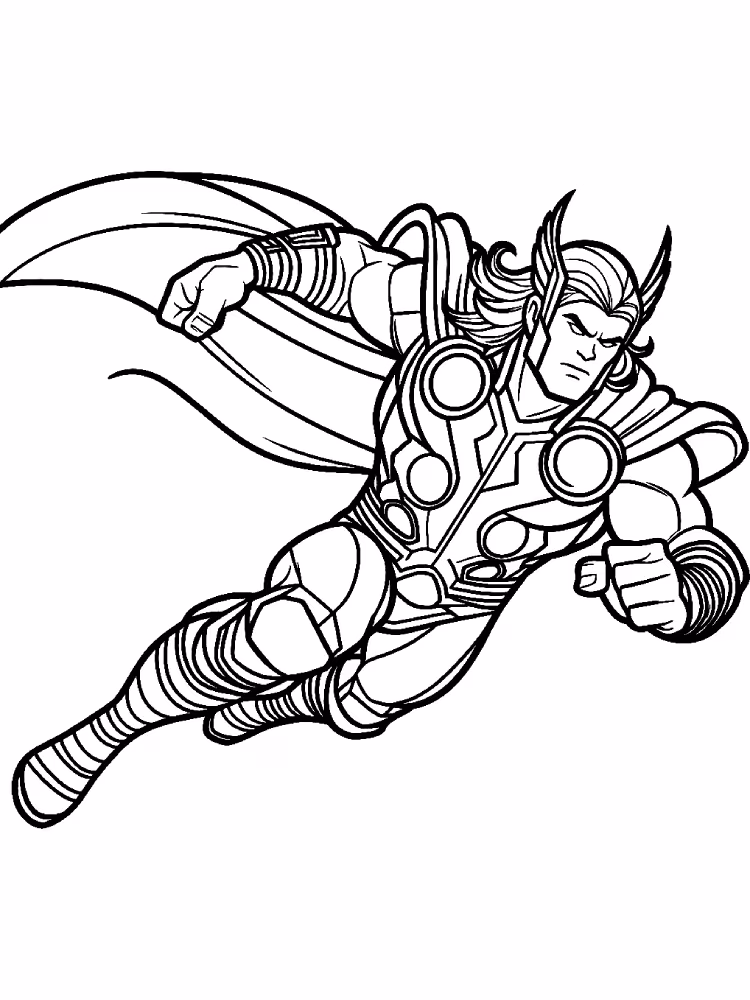 Thor para colorir — desenho para imprimir