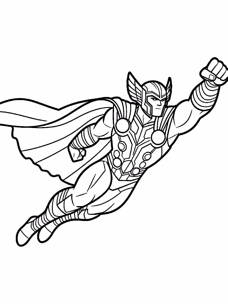 Thor para colorir — desenho para imprimir