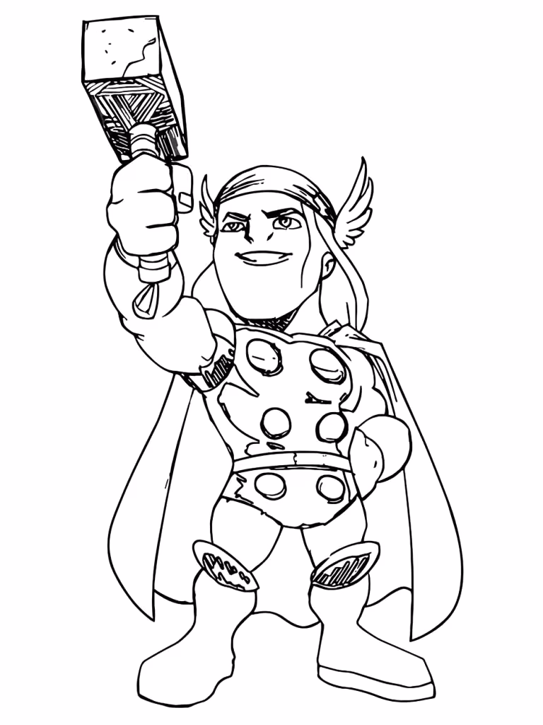 Thor para colorir — desenho para imprimir