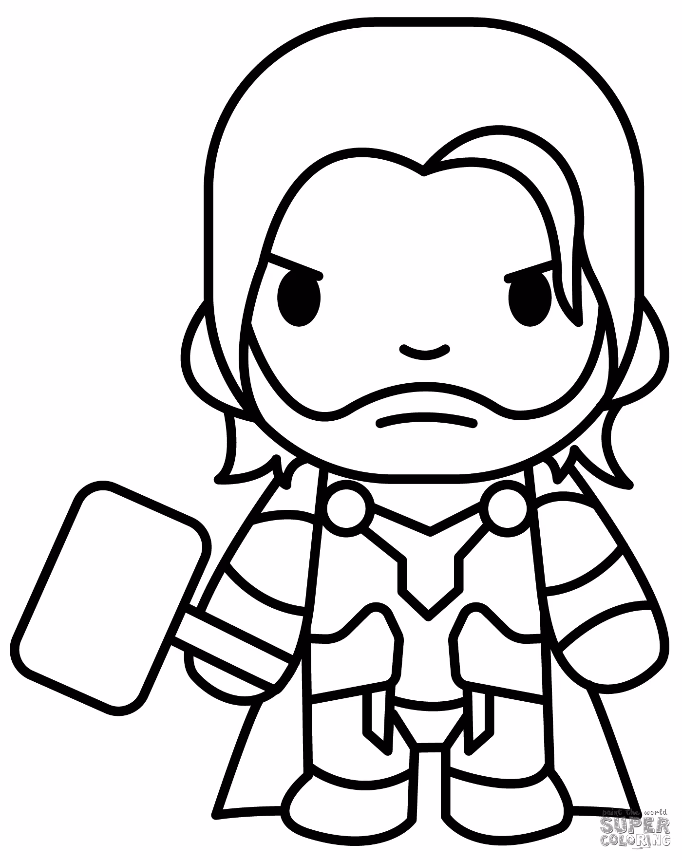 Thor para colorir — desenho para imprimir