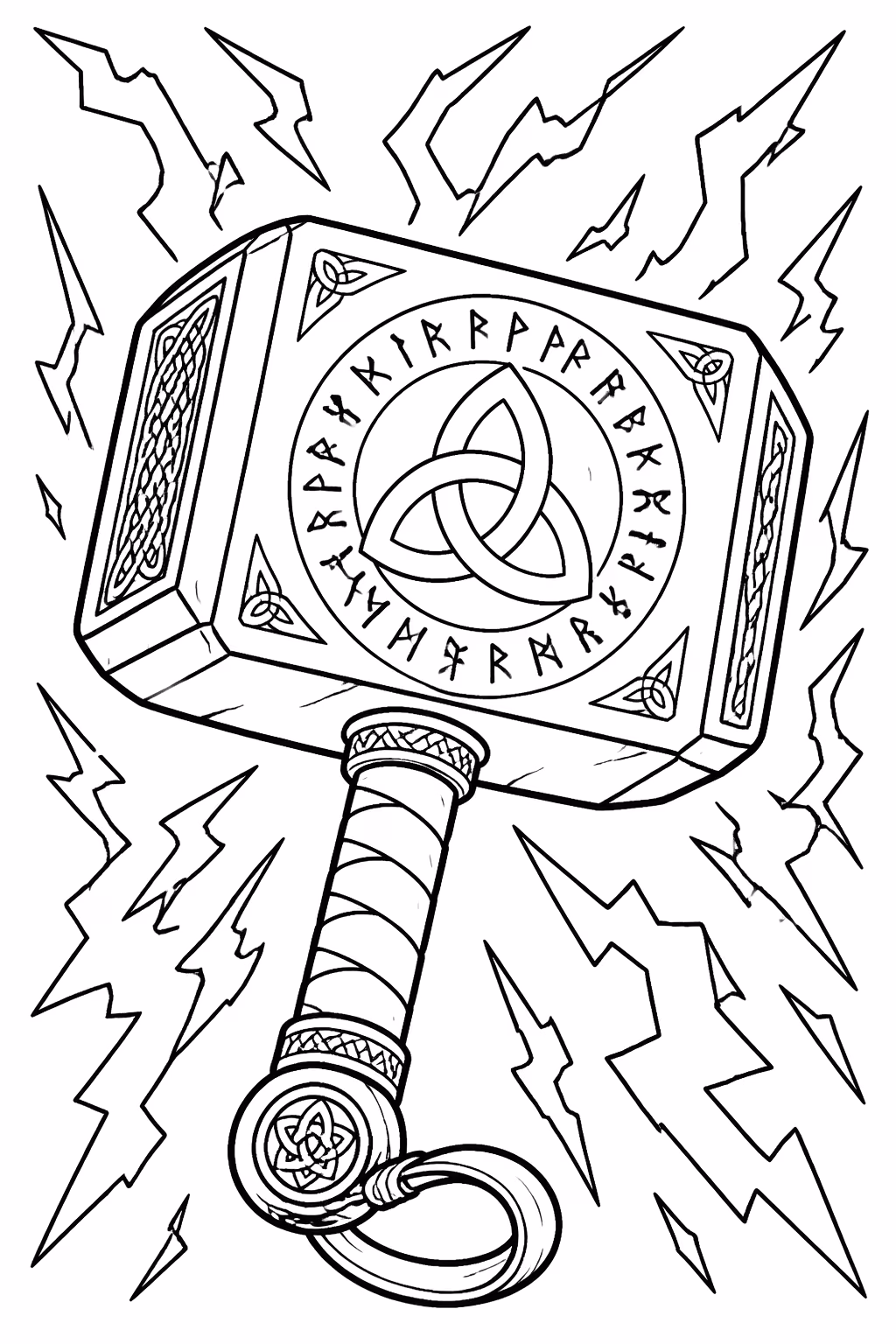 Thor para colorir — desenho para imprimir