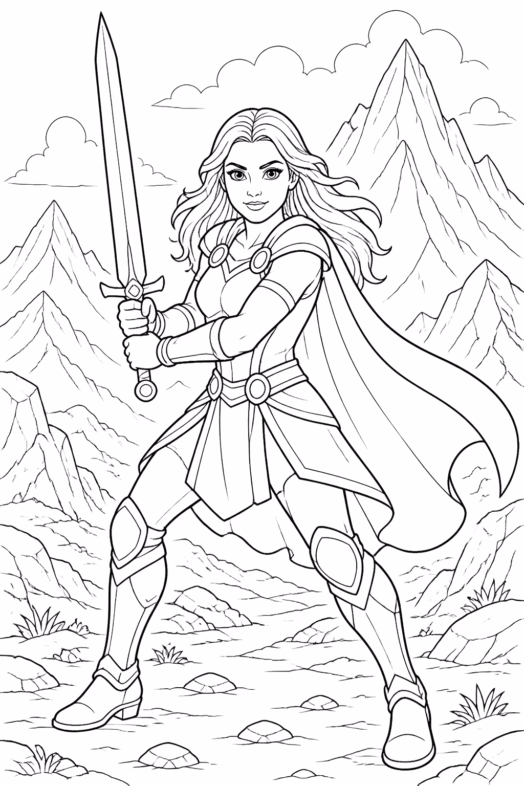 Thor para colorir — desenho para imprimir