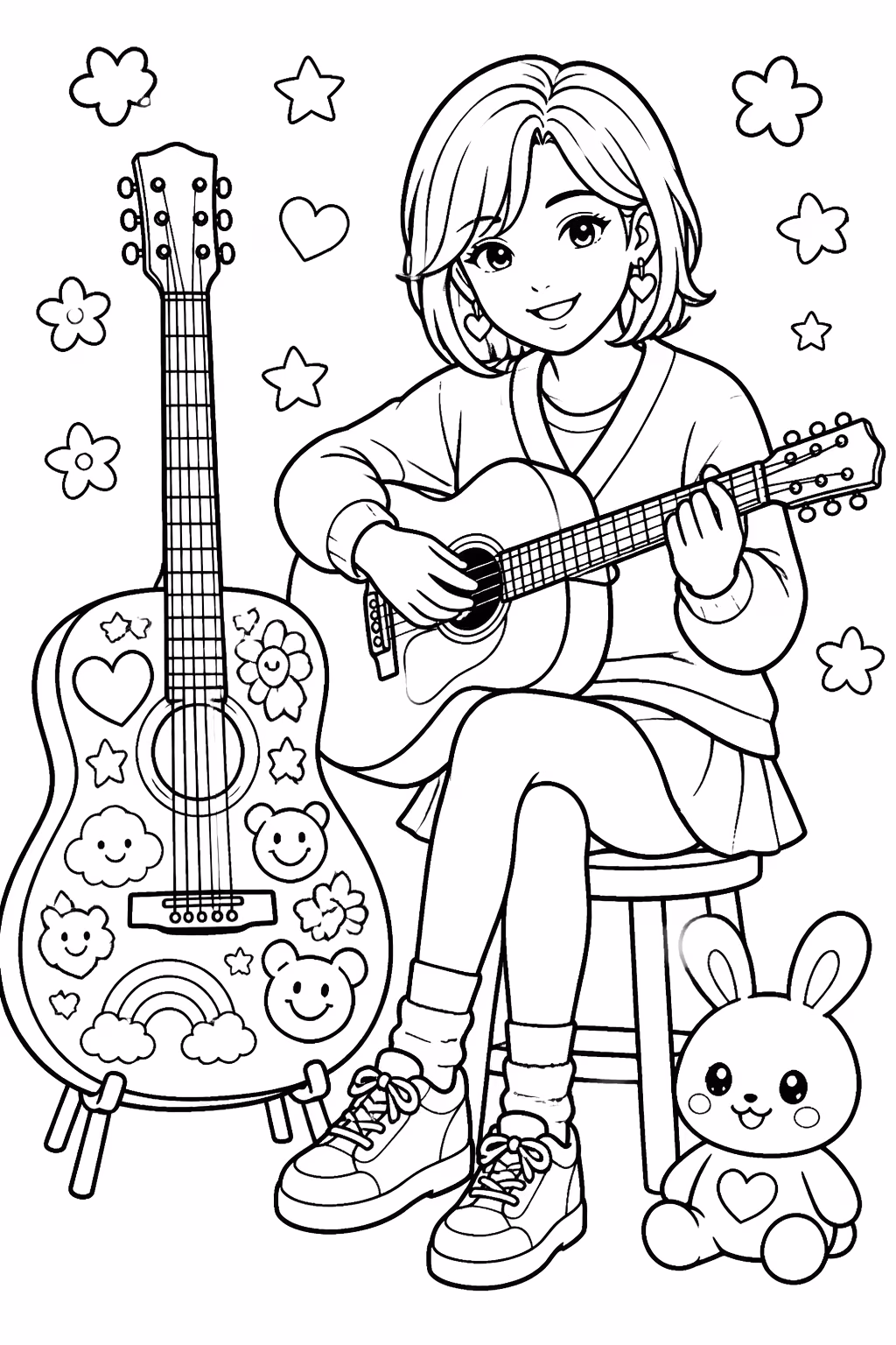 Twice para colorir — desenho para imprimir