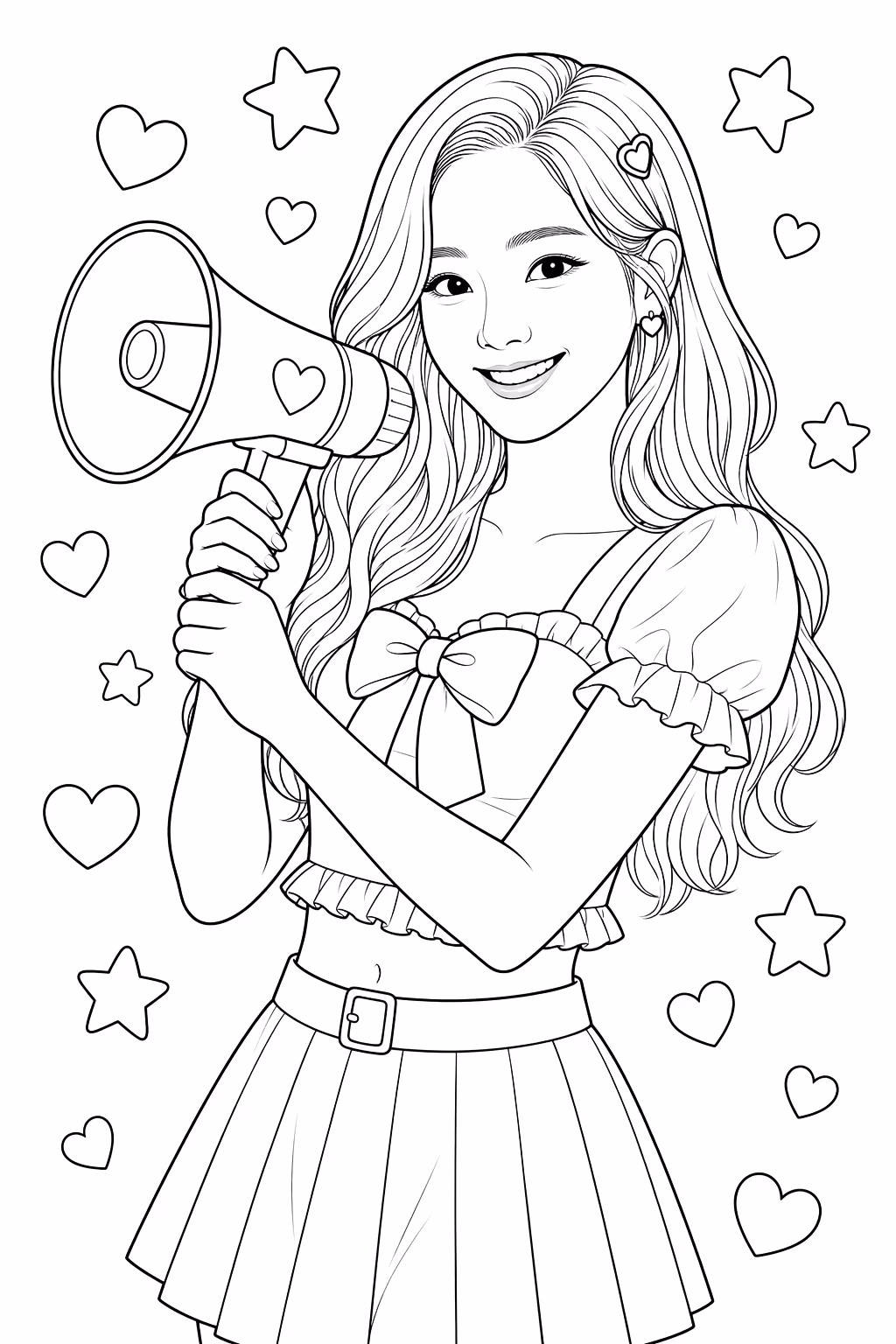 Twice para colorir — desenho para imprimir