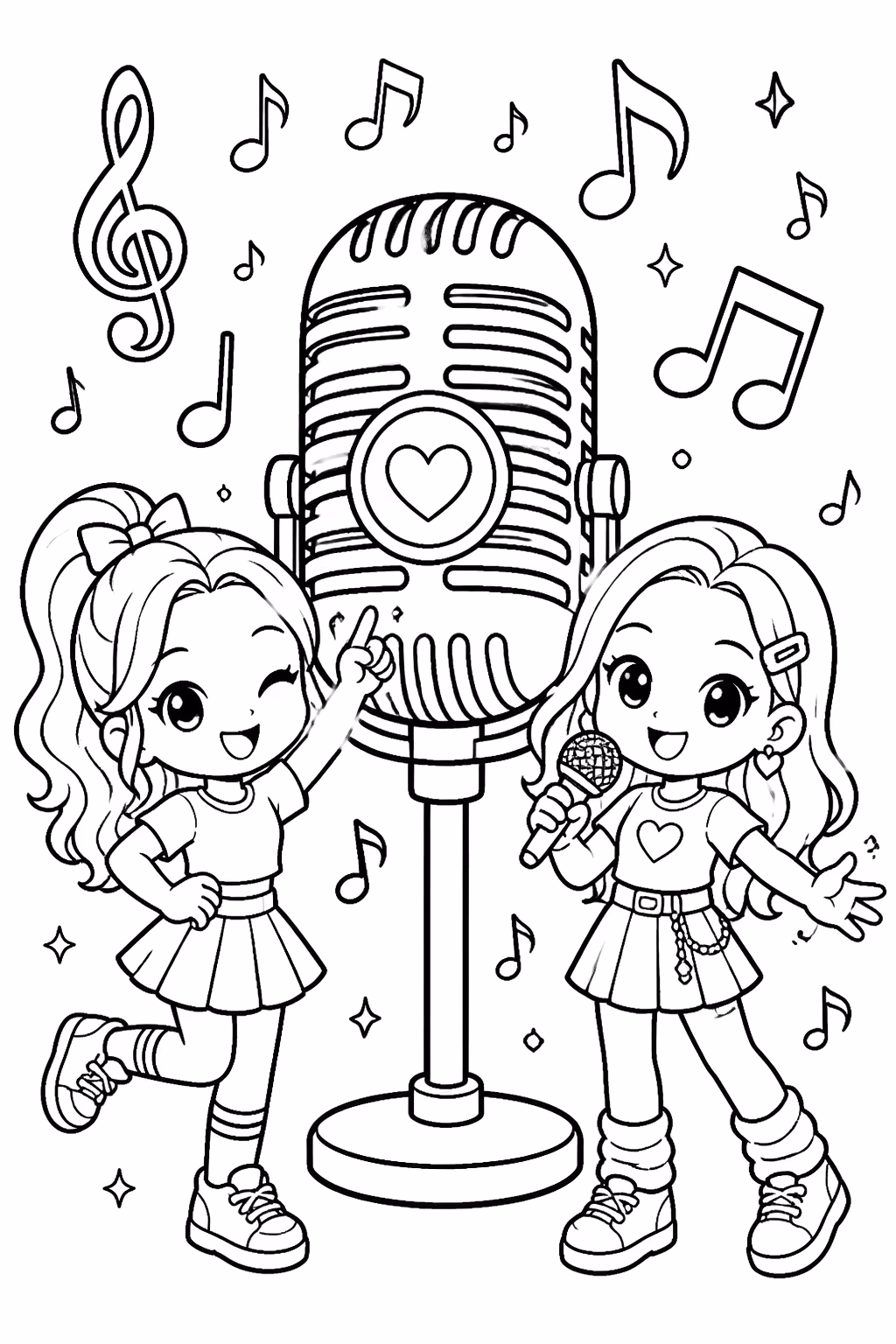 Twice para colorir — desenho para imprimir