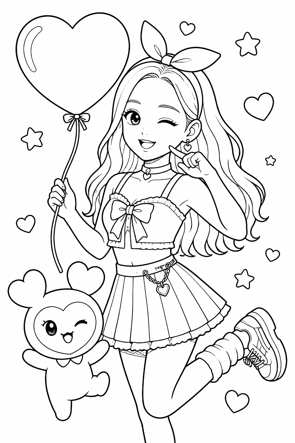 Twice para colorir — desenho para imprimir