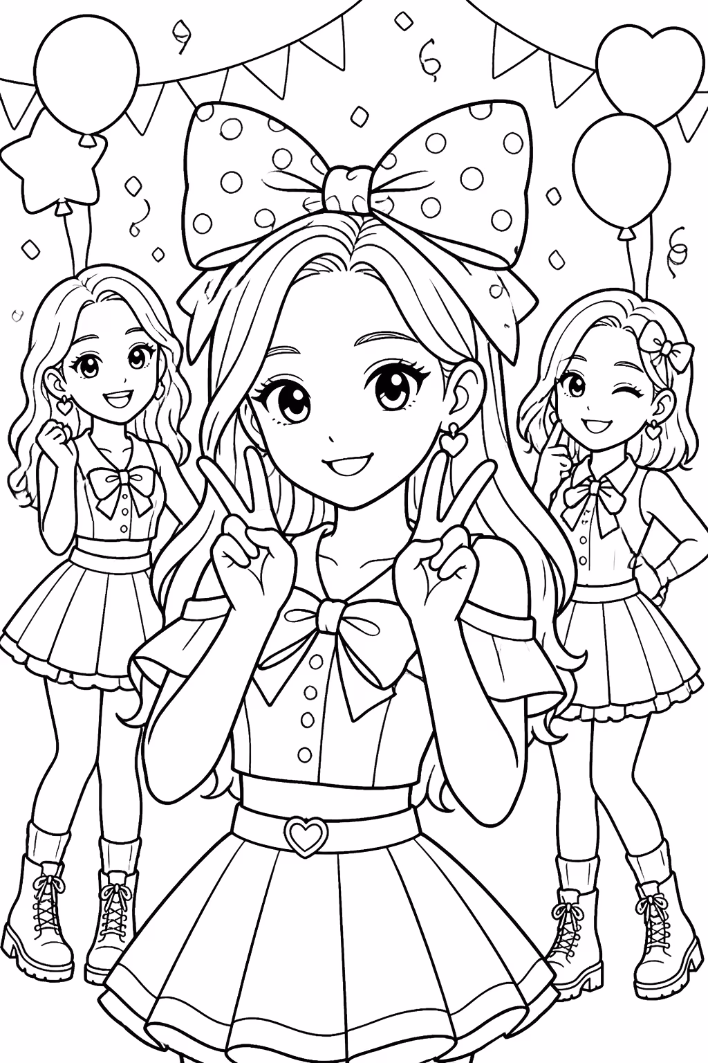 Twice para colorir — desenho para imprimir
