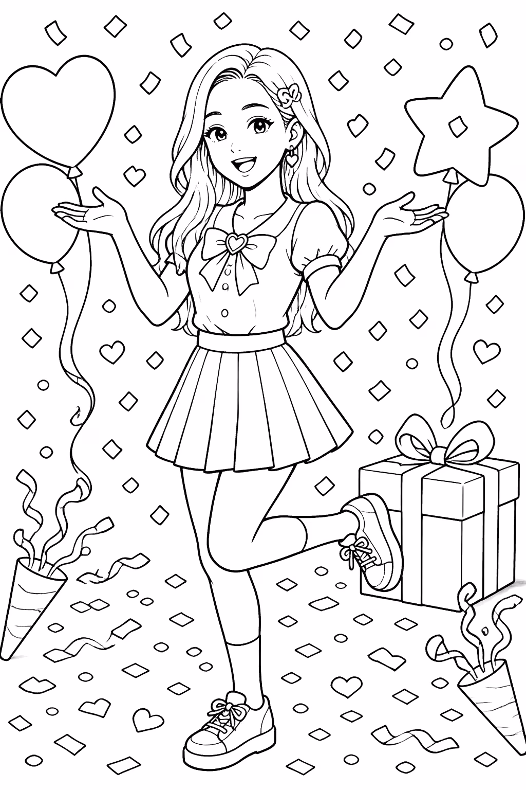 Twice para colorir — desenho para imprimir
